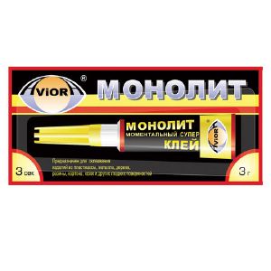 Супер-клей Aviora Монолит, 3 г, прозрачный 403-001