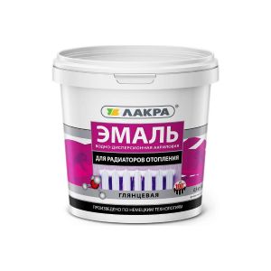 Эмаль акриловая д/радиаторов ЛАКРА Белая глянцевая 0,9 кг, Л-С
