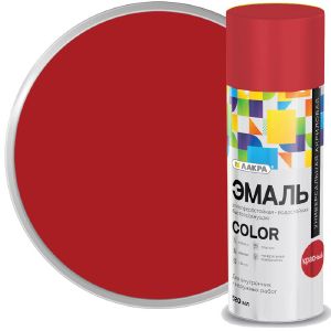 Эмаль аэрозольная универсальная ЛАКРА Color Красная 23