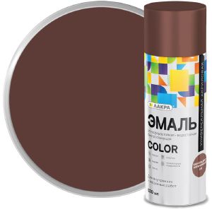 Эмаль аэрозольная универсальная ЛАКРА Color Шоколадно-коричневая 142