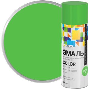 Эмаль аэрозольная универсальная ЛАКРА Color Светло-зеленая 101