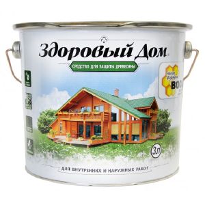 Защитно-декоративное покрытие Здоровый Дом 3 л Дуб