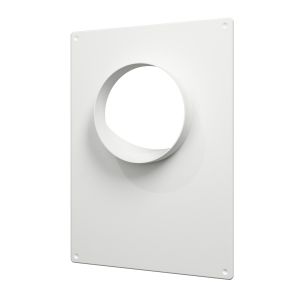 Площадка торцевая 205 х240 мм d-120 мм пластик Белый 120 ПТП