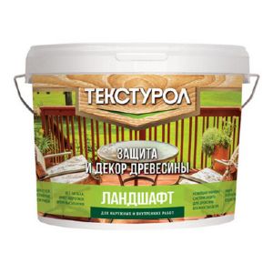 Антисептик ТЕКСТУРОЛ Ландшафт деревозащитное средство на водной основе 9 л Сосна Л-С