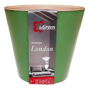 Горшок для цветов InGreen LONDON D230 мм, 5 л Оливковый