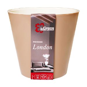 Горшок для цветов InGreen LONDON D230 мм, 5 л Молочный шоколад
