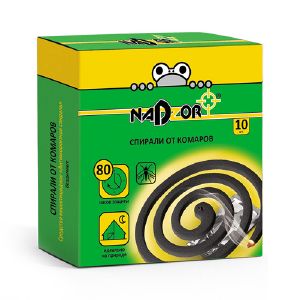 Спирали от комаров без запаха черные 10 шт Nadzor