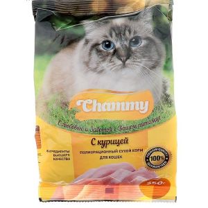 Сухой корм Chammy для кошек, курица, 350 г