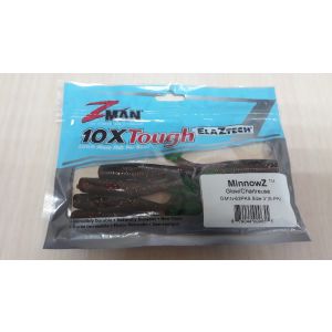 Виброхвост Z-MAN MinnowZ Glow/Chartereuse 76.2 мм 655, 8 штук
