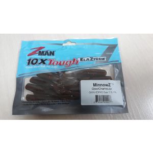 Виброхвост Z-MAN MinnowZ Glow/Chartereuse 76.2 мм 907, 8 штук