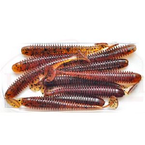 Виброхвост Kinetic Super Minnow 76.2 мм цвет 02, 10 шт