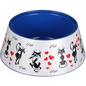Миска «Cats» 0,7 л серая М4368