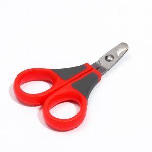 Ножницы-когтерезы изогнутые, отверстие 7 мм, бордовые с серым   6960813