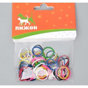 Резинки для животных,  набор 100 шт, микс цветов 1154081