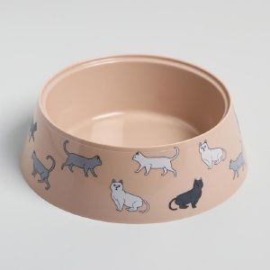 Миска Cats 0,3 л, 14,5 x 14,5 x 4 см, бежевая М7767