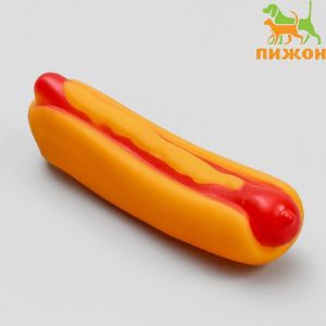Игрушка пищащая «Хотдог» для собак, 13,5 см