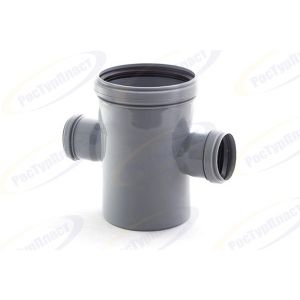 Крестовина канализационная одноплоскостная ВК d-110х50х50 мм 87° Серый