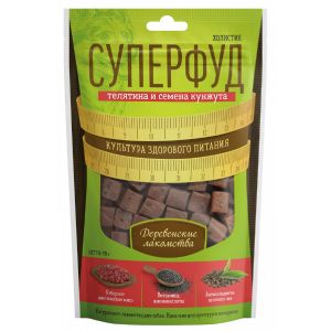 Деревенские лакомства СУПЕРФУД, Телятина и семена кунжута, 90г