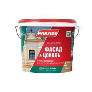 Краска фасадная PARADE F30 Фасад & Цоколь база А 5 л Россия
