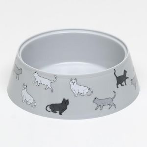 Миска «Cats» 0,3 л серая М4369