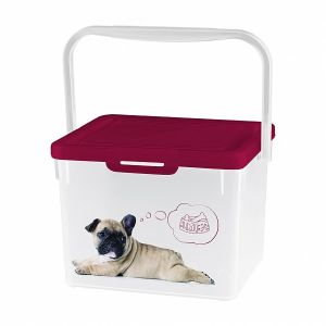 Контейнер для корма Lucky Pet 5,3 л Собаки, бордовый