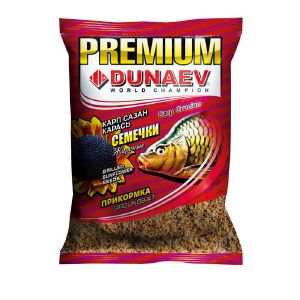 Прикормка рыболовная DUNAEV PREMIUM 1 кг Карп-Сазан Жаренная семечка