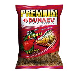 Прикормка рыболовная DUNAEV PREMIUM 1 кг Карп-Сазан Клубника
