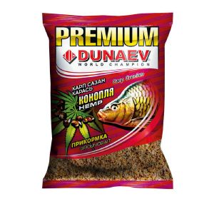 Прикормка рыболовная DUNAEV PREMIUM 1 кг Карп-Сазан Конопля