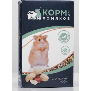 Корм «Пижон» для хомяков, с орехами, 400 г