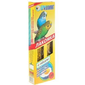 Лакомка «Бриллиант» для птиц, яичный бисквит, 2 шт, 60 г