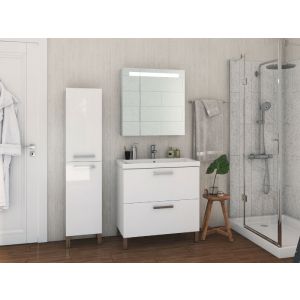 Зеркало-шкаф MELAR 70 с подсветкой универсальный белый