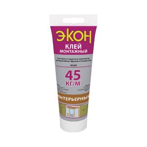 Клей монтажный Экон интерьерный, 200 г, белый
