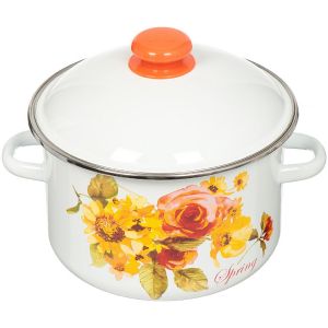 Кастрюля эмалированная, 4,0 л, Сибирские товары, Весна 1MD201M
