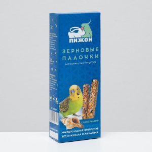 Зерновые палочки «Пижон» для птиц, с минералами, 2 шт