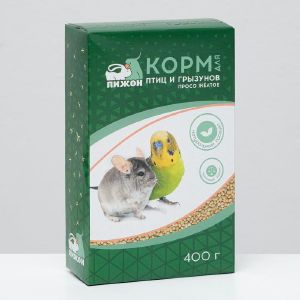Корм «Пижон» просо жёлтое, для птиц и грызунов, 400 г