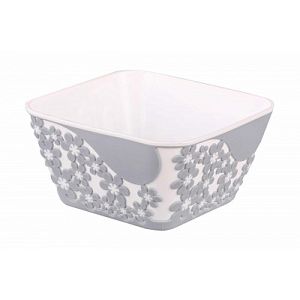 Салатник «Бархат» 1 л Альтернатива квадратный, серый М7278