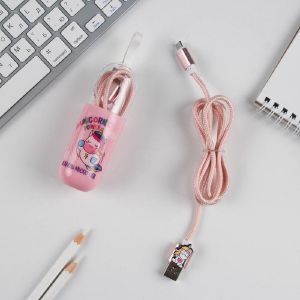 Провод Micro USB в колбе «Unicorn power», 1м