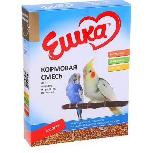 Корм «Ешка» для мелких и средних попугаев, ассорти, 500 г