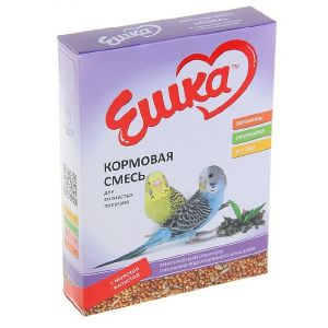 Корм «Ешка» для волнистых попугаев, с морской капустой, 500 г