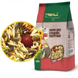 Корм Triol для средних попугаев, 450 г