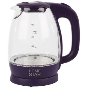 Чайник электрический пластик,стекло Homestar HS-1012 1,7 л Фиолетовый