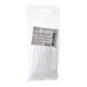 Хомут-стяжка Park, нейлон, 2,5x200 мм, 100 шт, белый