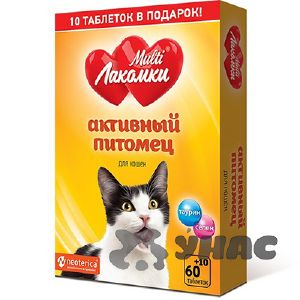 МультиЛакомки Активный питомец для кошек 70 таблеток L108
