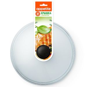 Крышка стеклянная с металлическим ободком 20 см