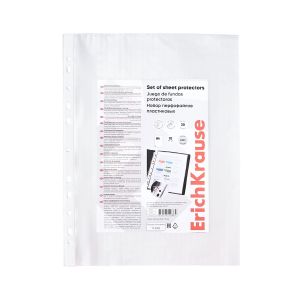 Файл-вкладыш А4, 30 мкм ErichKrause Fizzy Clear, прозрачный, вертикальный, 10 штук