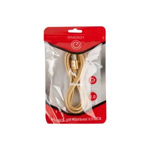 Кабель Energy ET-28 USB/Type-C, золотой
