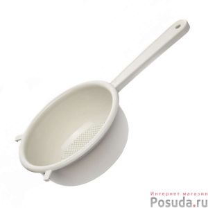 [М 1130] Дуршлаг D20см. с ручкой (белый ротанг)