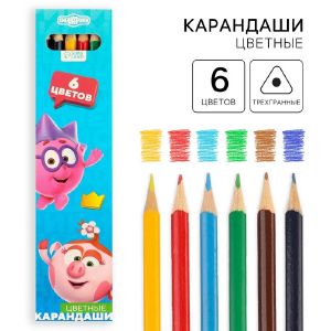 Карандаши цветные 6 цветов, Смешарики   7689649