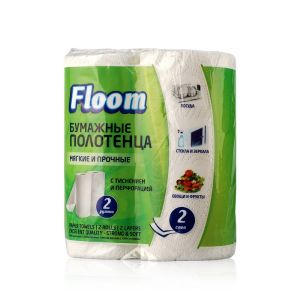 Бумажные полотенца Floom 2х-слойные 2 шт