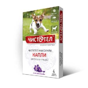 Капли от блок для собак Чистотел Максимум 4 дозы C602
